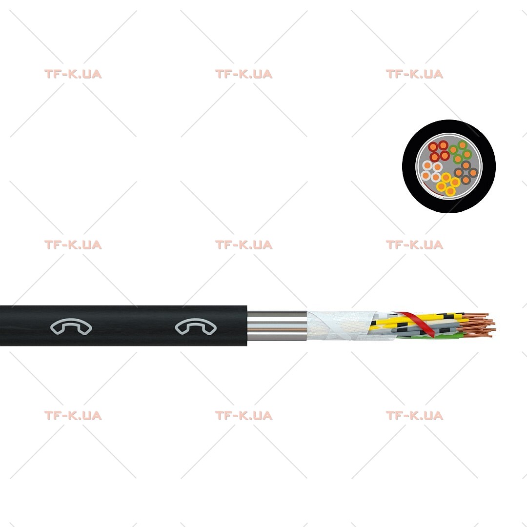 Кабель A-02YSOF(L)2Y 50X2X0.8 St III Bd BK