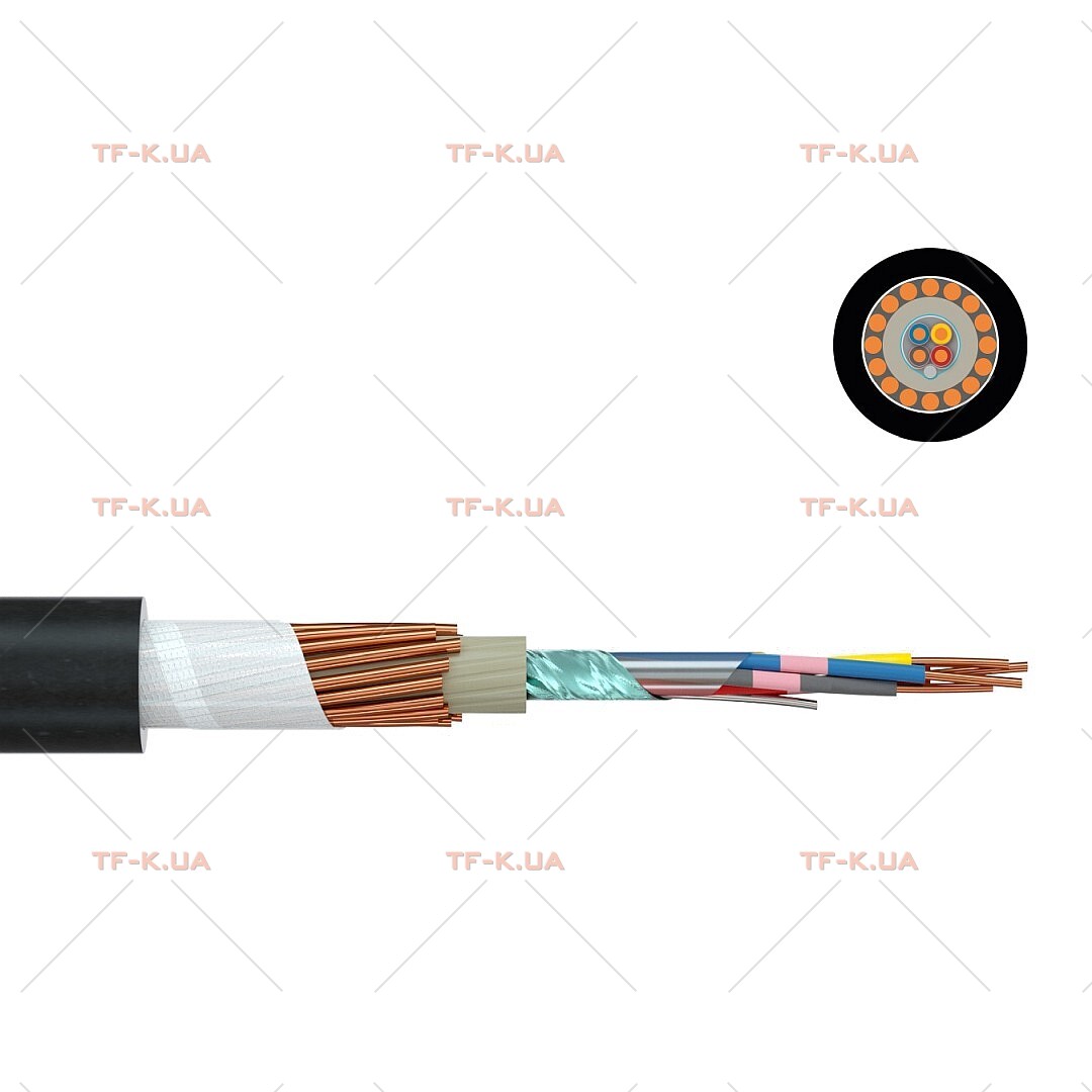 Кабель AJ-Y(St)YDY 8X2X0.8 Bd Si 16 Cu BK