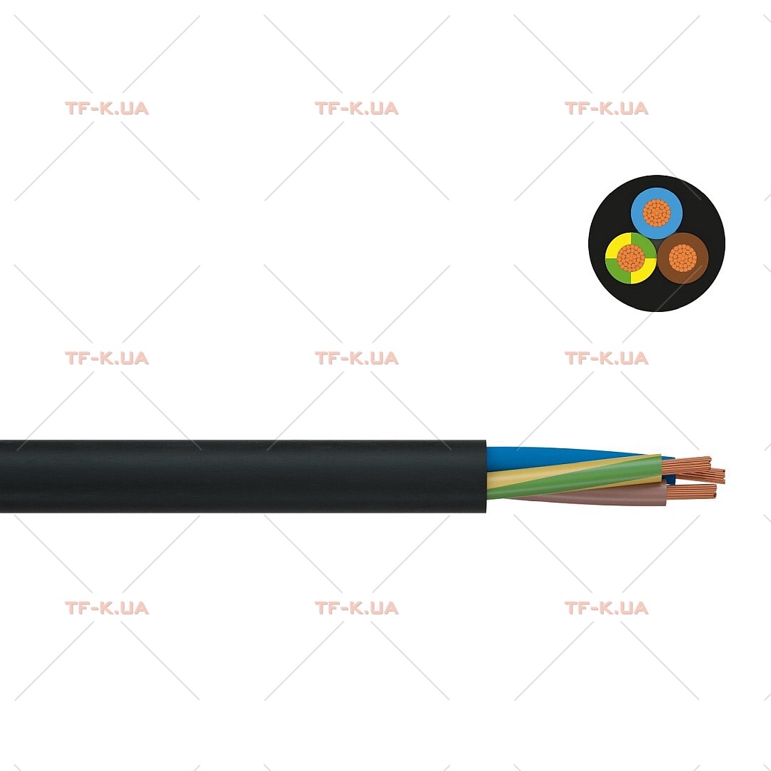 Кабель H05Z1Z1-F 3G0.75 WH