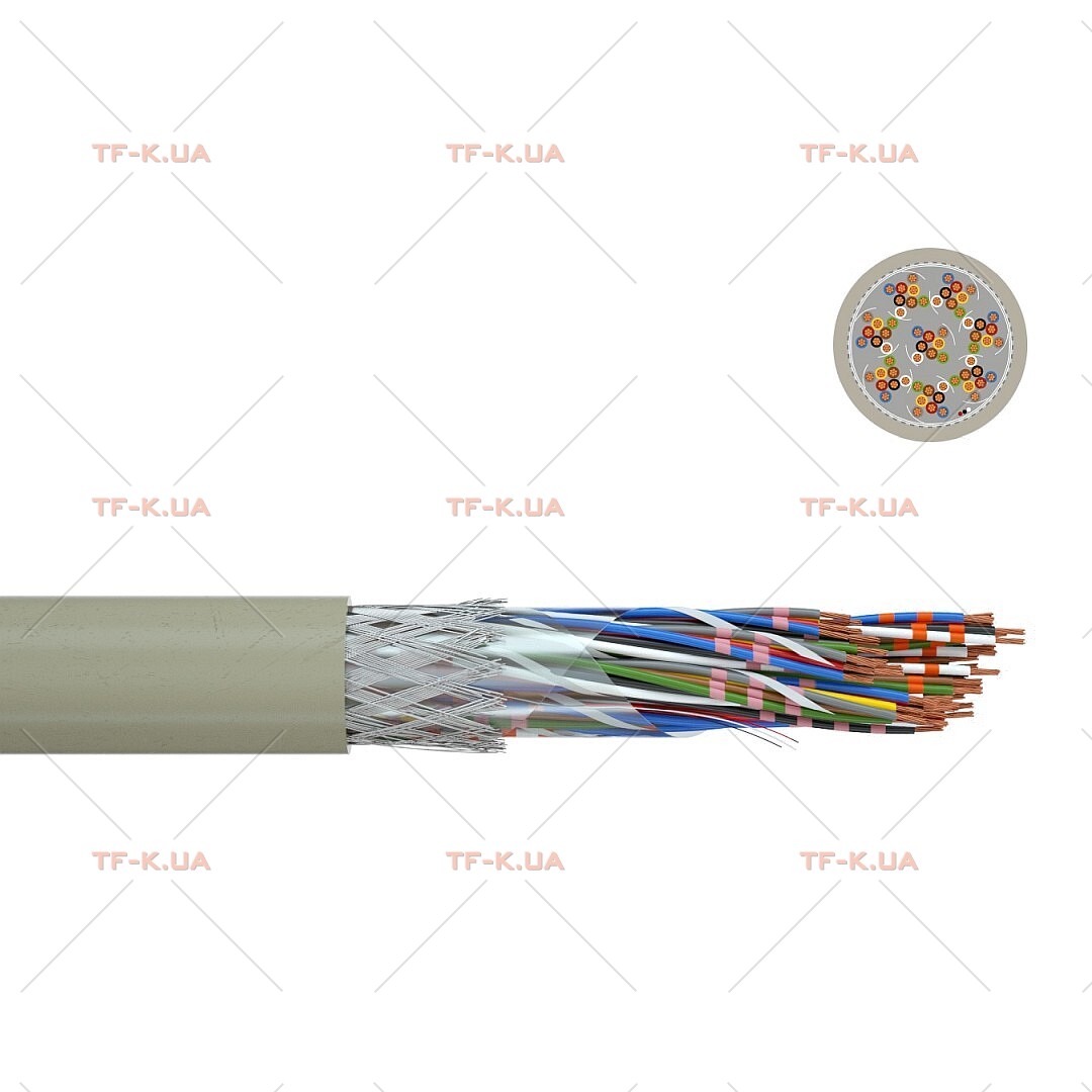 Кабель JE-LiYCY 40X2X0.5 Bd Si GY