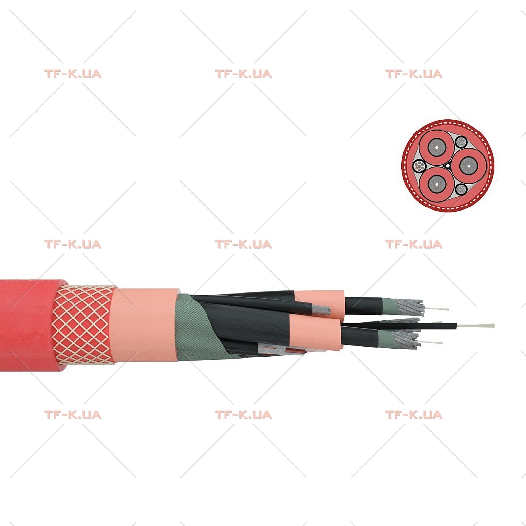 Кабель URSUS MT FO KN PLUS 3x50+2x25/2 + 12E9/125 8.7/15 kV RD