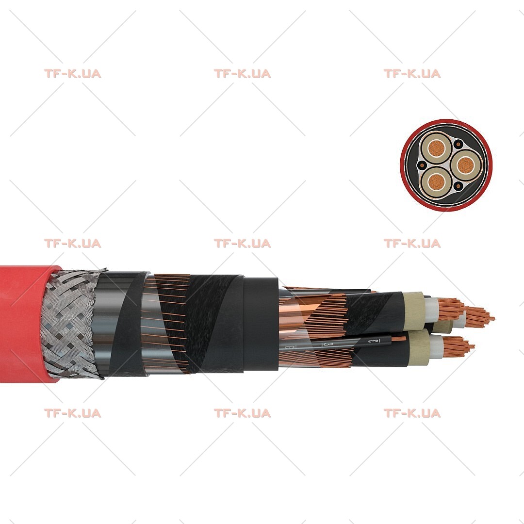 Кабель (N)3GHSSYCY 3X35 + 3X16/3E + 3X2.5 + UEL KON 12/20 kV RD