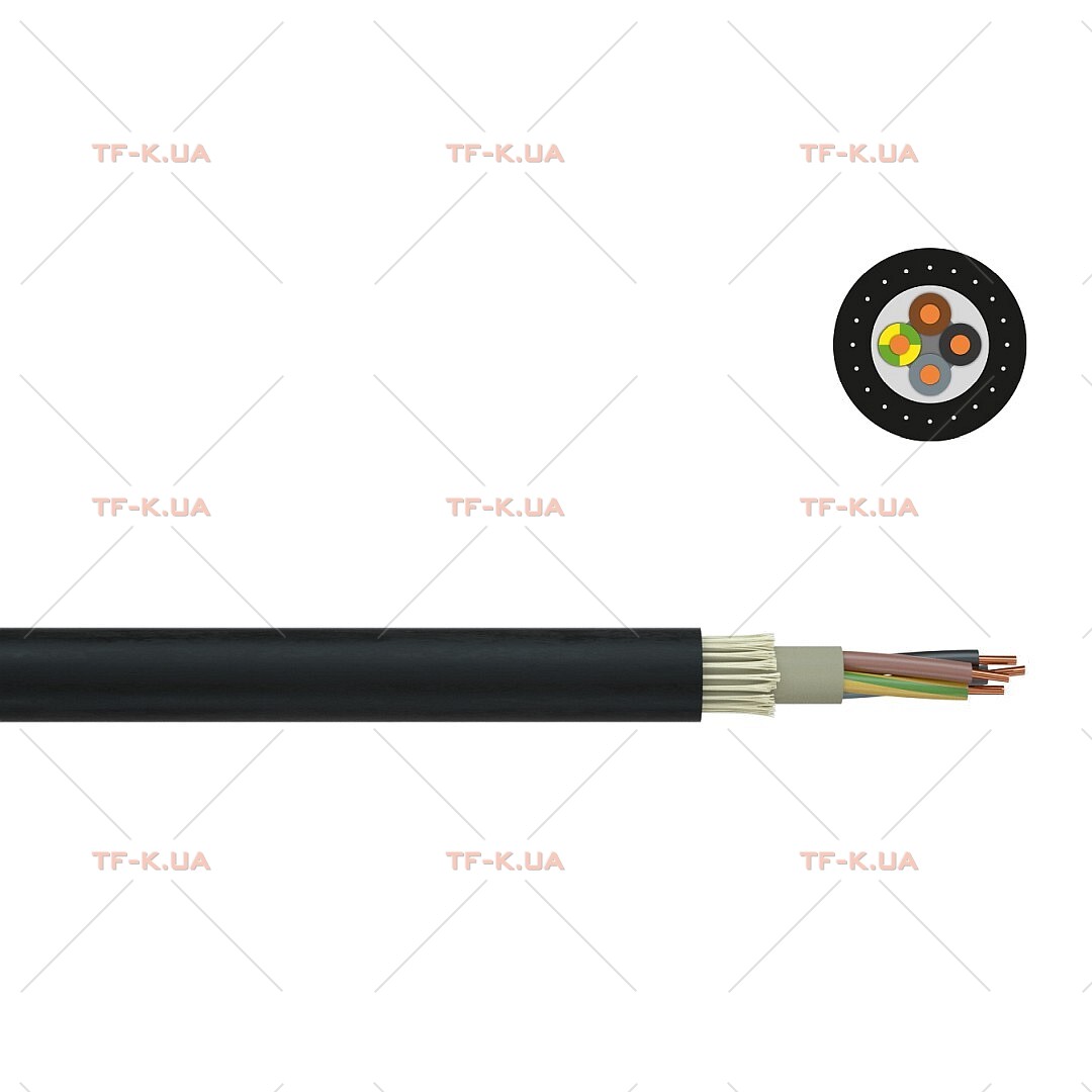 Кабель (N)YZG2Y-J 3x2.5 RE BK
