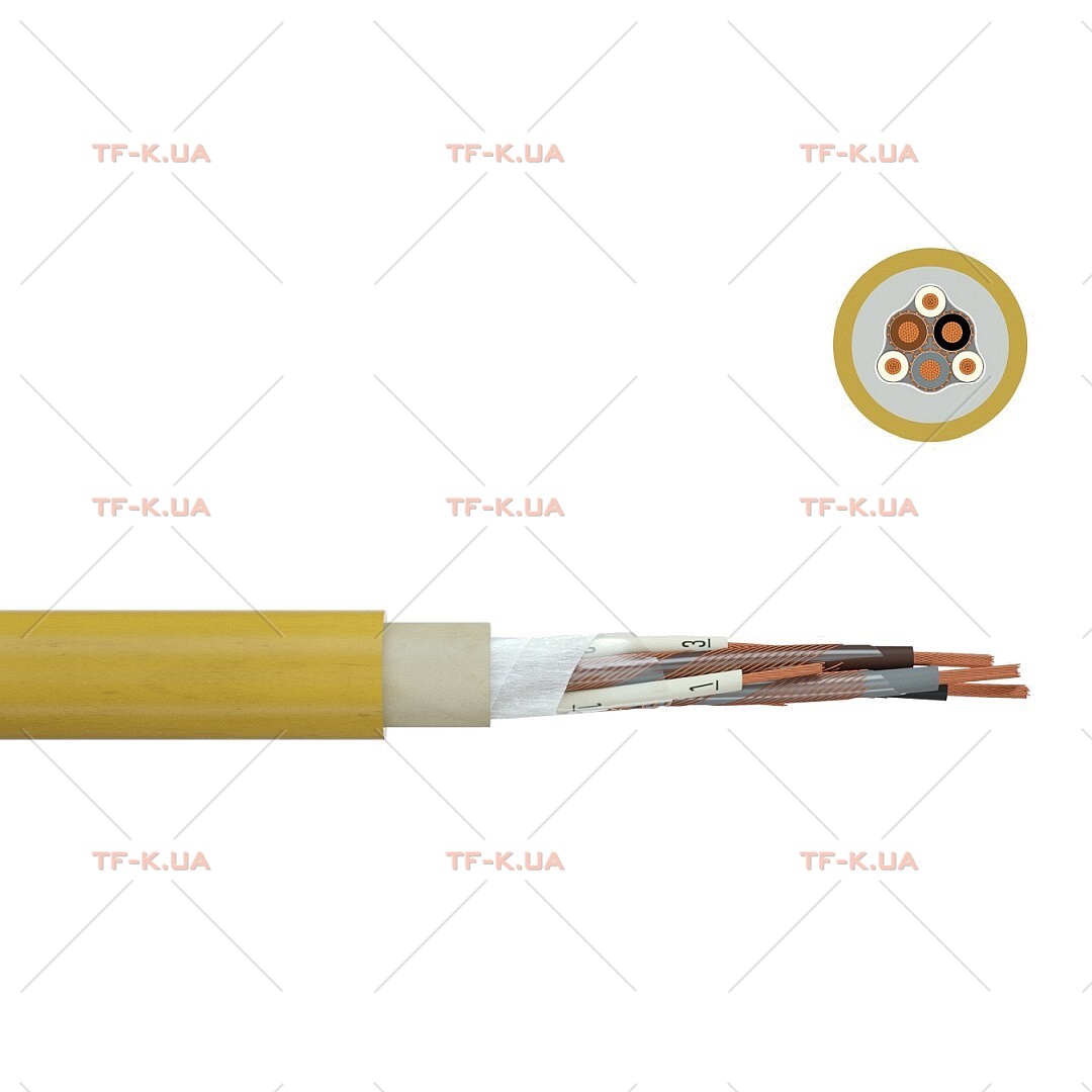 Кабель (N)SSHOEU BK 3X25 + 3X16/3E + 3X2.5 ST YE
