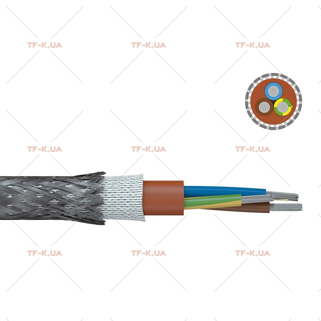 Кабель SiHF/GLS-P-J 7G1.5 SD armoured silicone cable