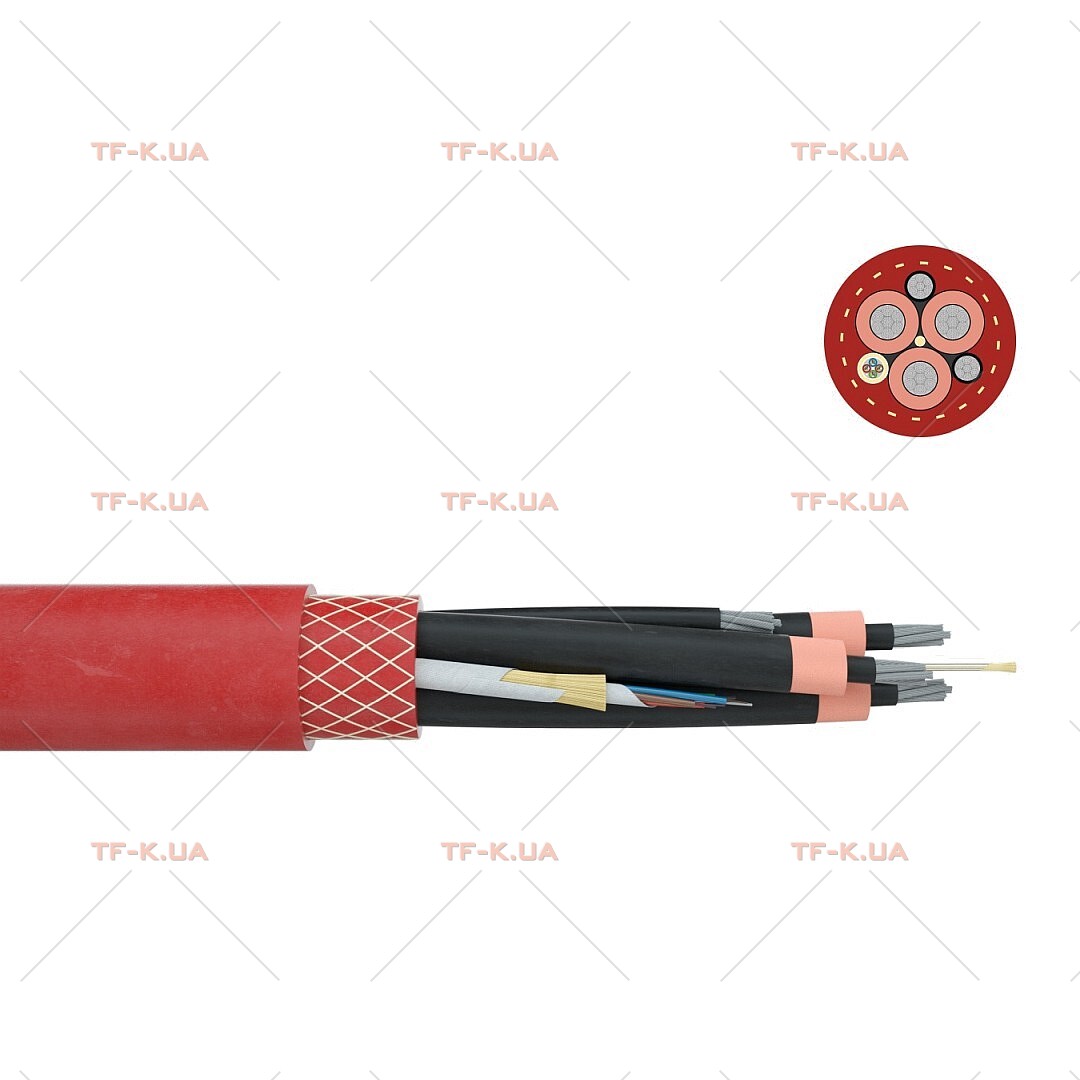 Кабель TRATOSFLEX-ESDB 3X25 + 2X25/2 + 24 FO 50/125 14/25 kV RD