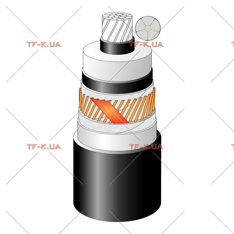 XRUHAKXS 150kV 1x1000/150 Силовий кабель