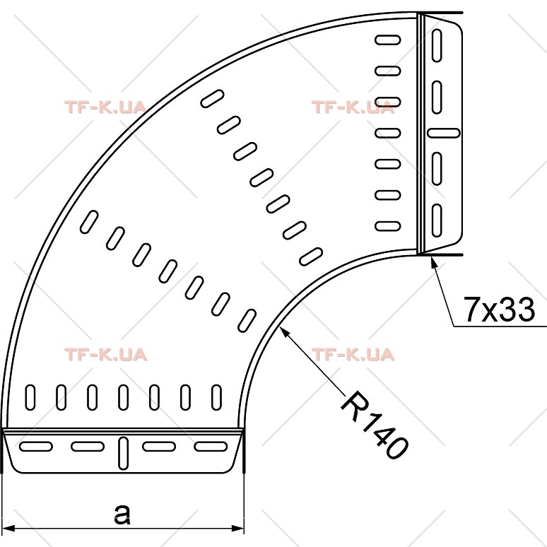 KKPJ150H30 Кут 90° горизонтальний, лотка - Зображення 2