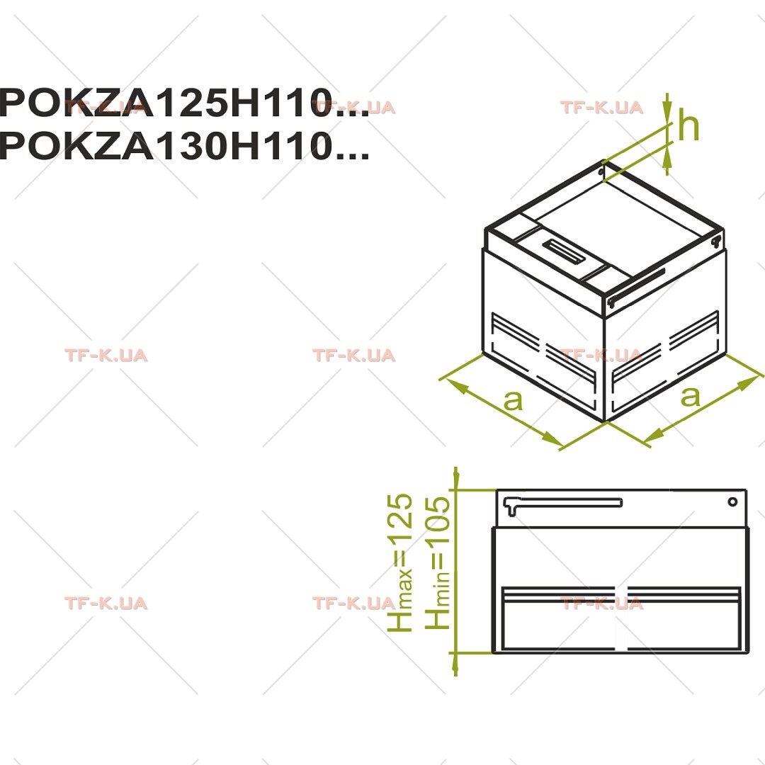 Коробка з кришкою для канала підпідлового POKZ250H110KE - Зображення 2