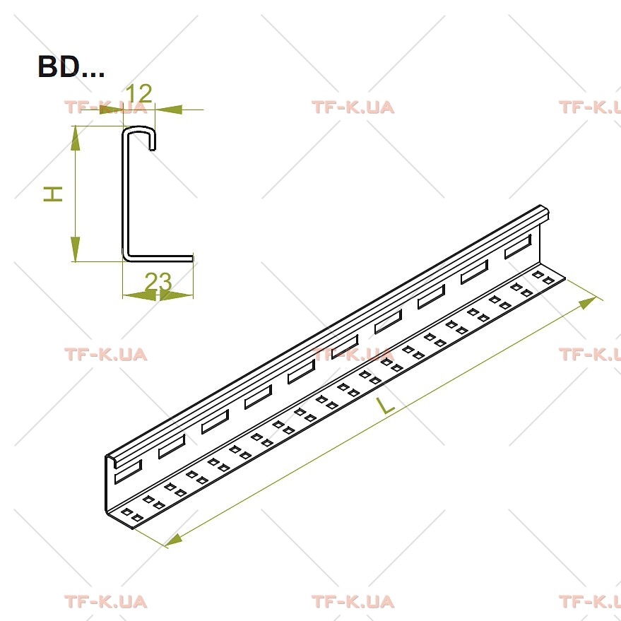 BDPH60/6N Борт кабельроста - Зображення 2