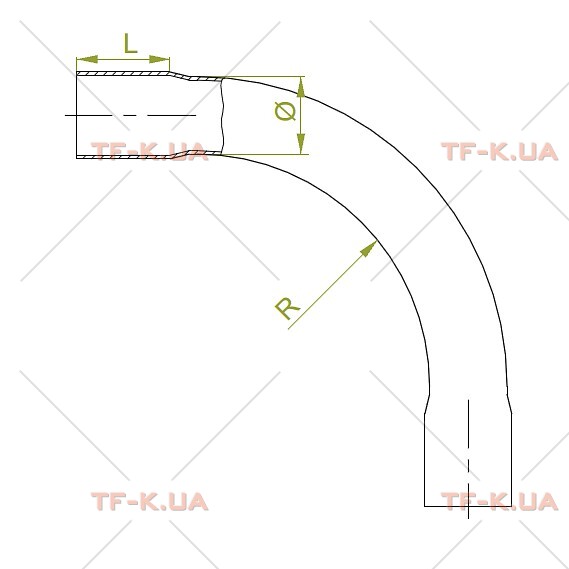 KRUR40x1,5F Поворот труби 90° - Зображення 2