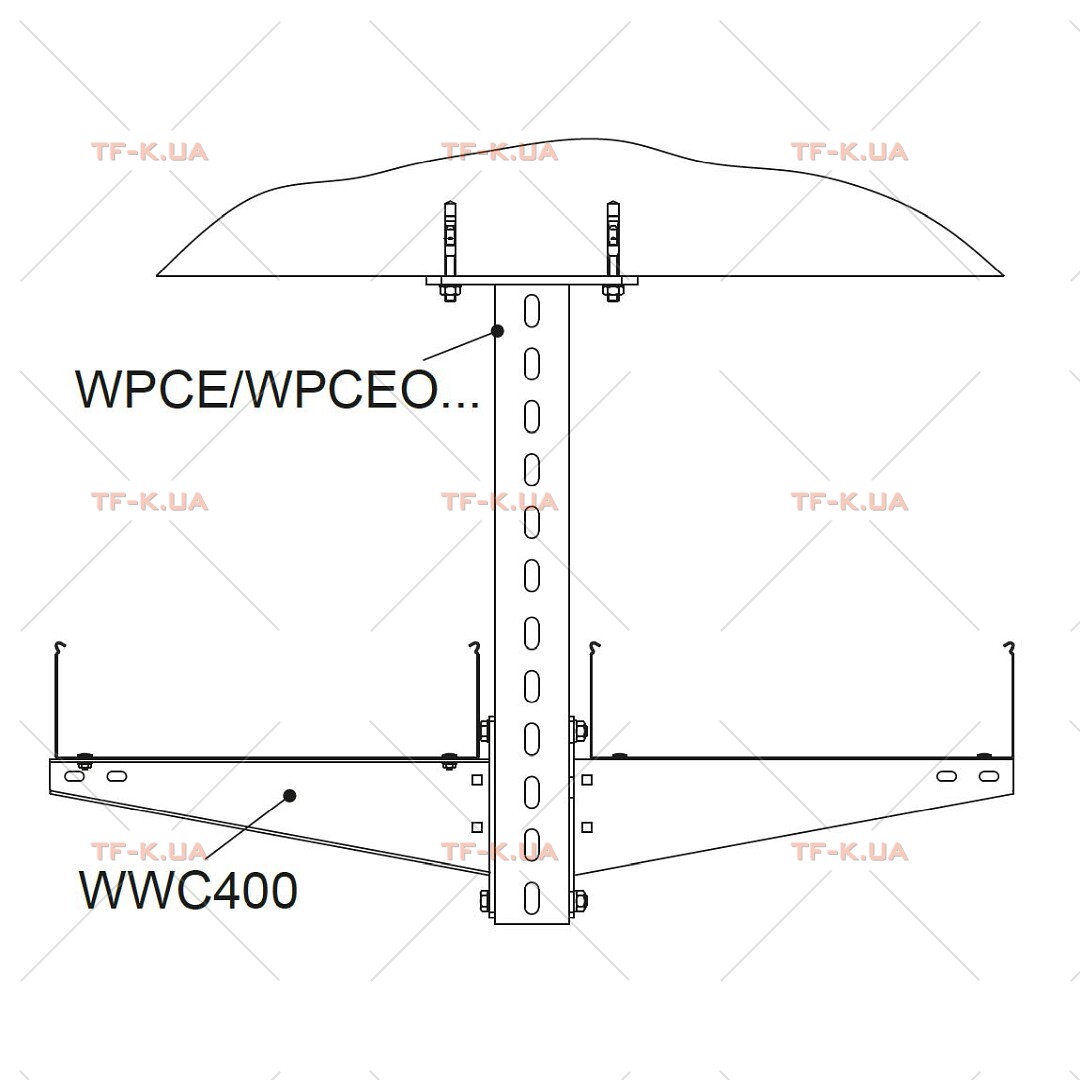 WPCE/WPCEO400 Кронштейн стельовий - Зображення 3