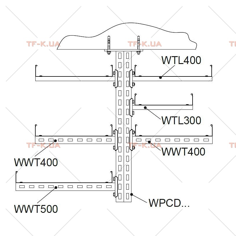 WPCD3000N Кронштейн стельовий - Зображення 3