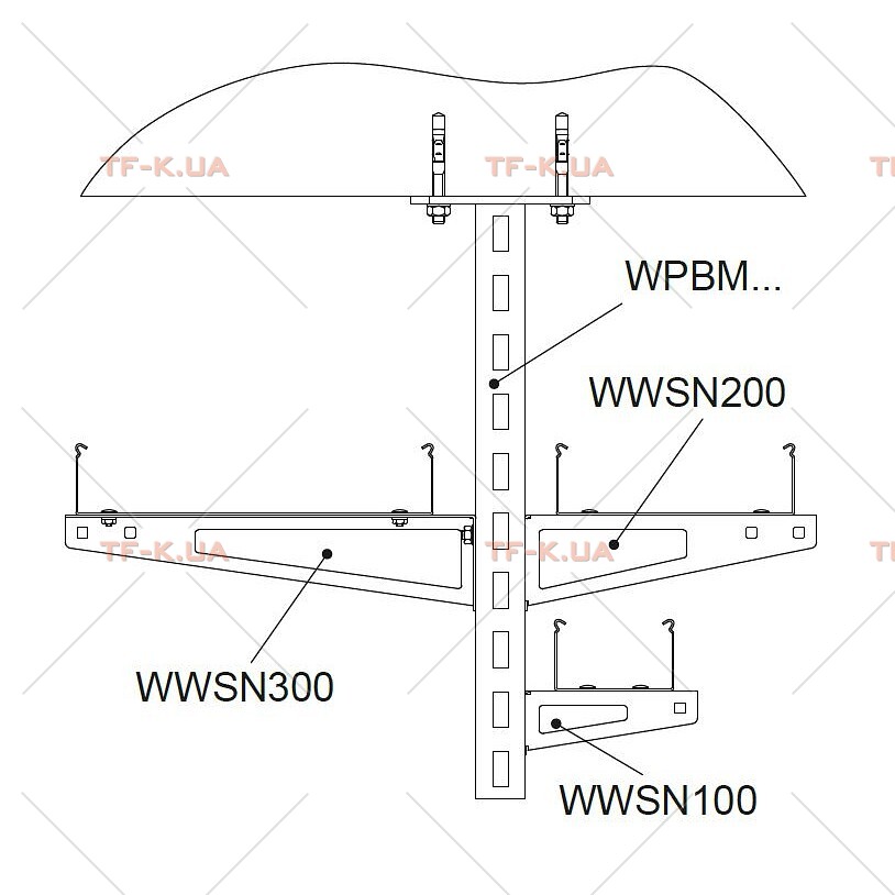 WPBM300 Кронштейн стельовий - Зображення 3