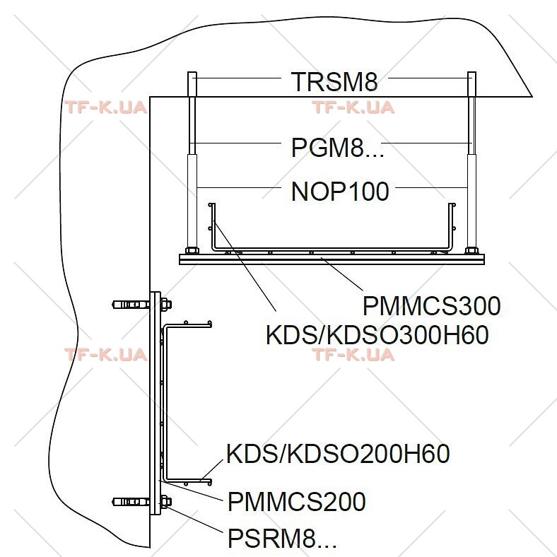 PMMCS500 Профіль монтажний, лотка дротяного - Зображення 3